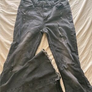 L&B Black Flare Wide Leg Jeans